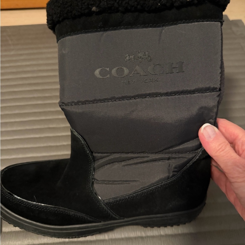 Coach Black Fur-Lined Boots - Picture 3 of 10